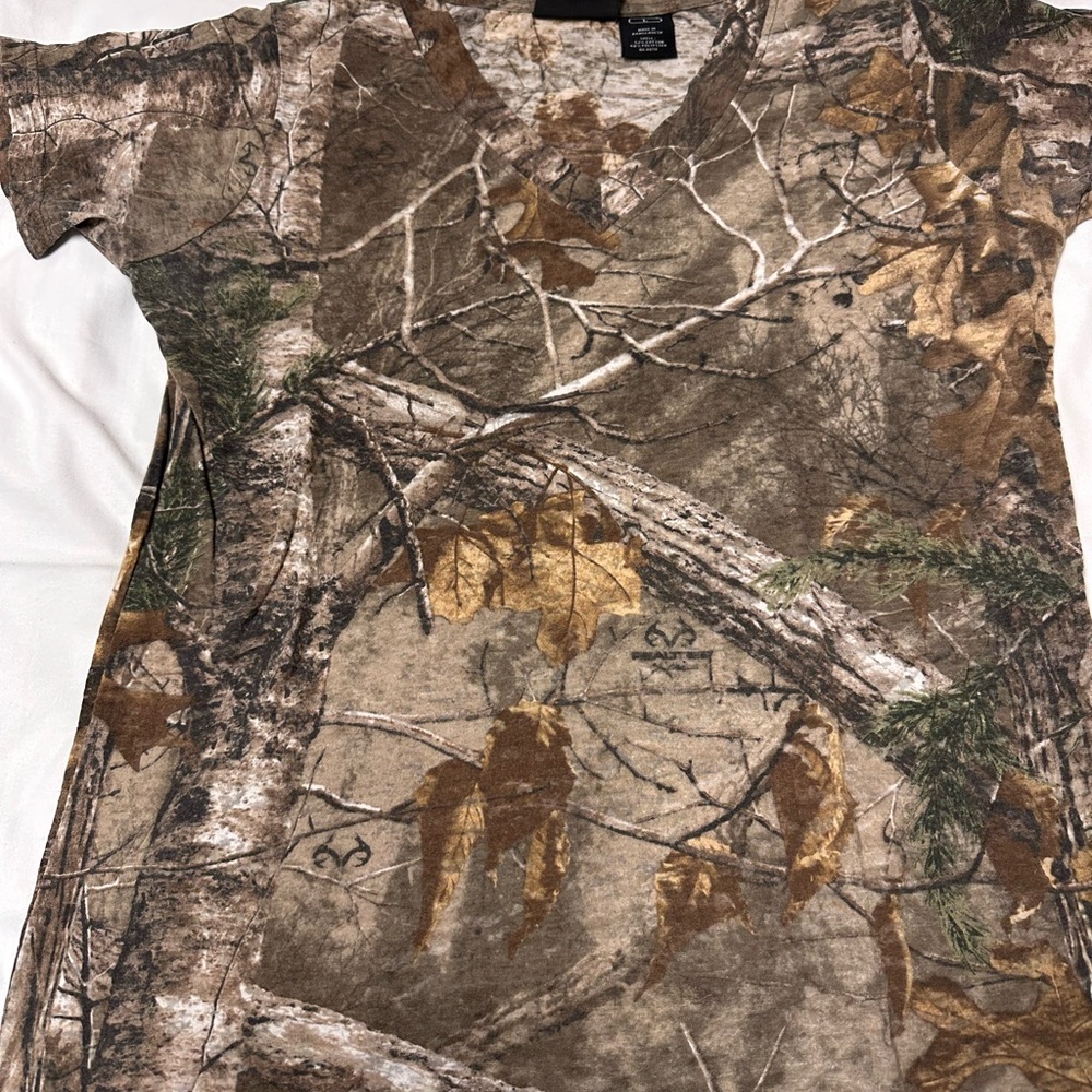 Camouflage V-Neck T-Shirt